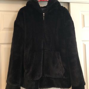 Forever 21 Men Faux Fur Hoodie